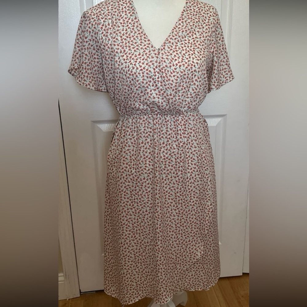 Sienna Sky Red and White Midi Dress